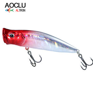 Leurre flottant de surface AOCLU Popper 70mm/8.5g & 86mm/16g 1PC Fil traversant Saumon Bar de mer Pêche en bateau en rivière Appât facile à lancer - Product Image 6