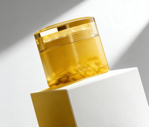 Envase de plástico acrílico amarillo de 10g 30g 50g para crema facial, transparente, grueso, de doble capa, con tapa, para cosméticos. - Product Image 4