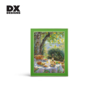 Bingkai Foto Logam Berlapis Email Merah Muda Hijau Modern Mewah Desain DX, Bingkai Foto Minimalis dari Paduan Aluminium untuk Meja, Hadiah Pernikahan