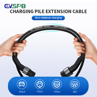 Câble de charge d'extension 3,5 kW 7 kW 11 kW 22 kW pour chargeur de véhicule électrique Type 2 Câble de charge 5 m Wallbox Câble de charge pour chargeur de véhicule électrique