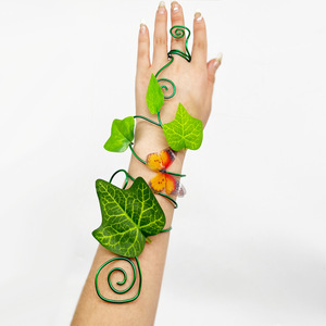Ensemble de colliers artistiques rétro en forme de feuille de lierre, bijoux faits à la main d'inspiration naturelle pour femmes, accessoire de mode - Product Image 4