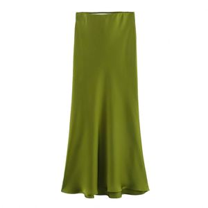 New <strong>Hot</strong> Women's Satin Texture High Waist Bustier Skirt - Product Image 5