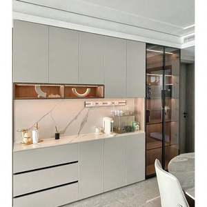 Aimsp <b>Sideboard</b> Living Room Dining Table Room Furniture Luxury Wine Cabinet Wood - Product Image 2