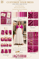 Robe longue empire à manches courtes sur mesure en gros pour grandes tailles