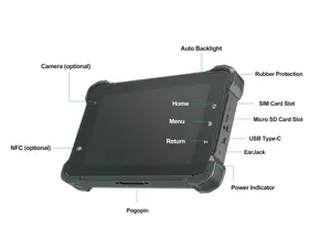 7 Inch IP67 NFC Feature-rich Rugged Android 12.0 Tablet In Car With GPS WiFi BT For IoV And IoT Application