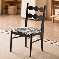Fauteuil de salle à manger Café Bistro avec coussin rembourré orange et structure en bois pour restaurant, hôtel, maison, salon
