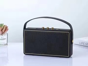 XB New Retro Vintage Mini Wireless <span class=keywords><strong>Bluetooth</strong></span> Altavoces portátiles Home Wood Woofer Audio Bass Feature Voice Control Radio Support - Product Image 4