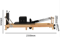 Machine de Pilates pliable et durable avec cadre en bois massif, lit multifonctionnel pour entraînement de yoga et renforcement du tronc, idéal pour la maison et le studio, pour le remodelage corporel
