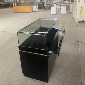 Hong Zhan personalizado oro joyería vitrina con cerradura LED iluminación moderna vitrina para la venta - Product Image 6