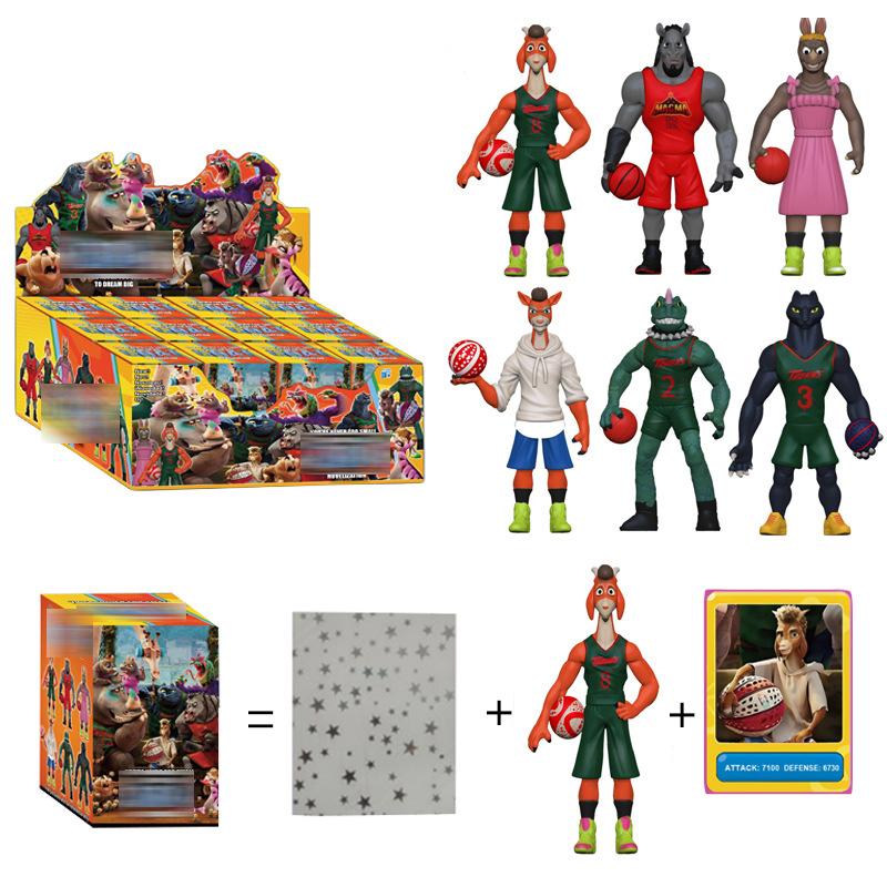 Juego de 6 piezas de cabra (juego aleatorio de 6 piezas) vitrina ciega