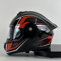 TOOP Casque de moto à rabat avec logo personnalisé, certification DOT au prix le plus bas Casques à moteur modulaire à double visière pour hommes