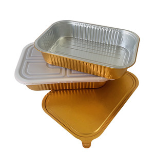 Contenitore Rettangolare in <span class=keywords><strong>Alluminio</strong></span> da 3700ml Resistente alle Alte Temperature per Bistecche di Agnello, Ideale per Riunioni Familiari e Barbecue all'Aperto - Product Image 1