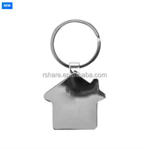 Porte-clés en bambou <span class=keywords><strong>et</strong></span> métal écologiques en forme de <span class=keywords><strong>maison</strong></span> 32 mm pour articles cadeaux promotionnels - Product Image 4