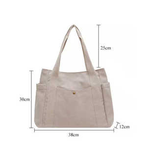 Sac à main en toile épaisse décontracté pour femmes au design minimaliste - Product Image 6