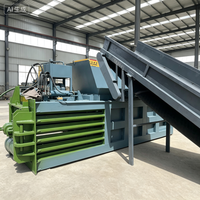 Presse à balles horizontale hydraulique entièrement en acier de 1,5 tonne pour déchets de papier, personnalisable, pour compression de bouteilles en plastique et films
