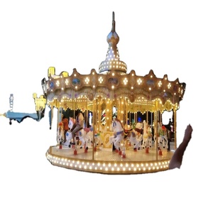 Outdoor Theme Park Attraction <strong>24</strong> <strong>Seats</strong> <strong>Carousel</strong> Merry Go Round for Kids and Adults - Product Image 1