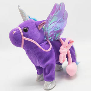 Unicornio Eléctrico Caminante de <span class=keywords><strong>Peluche</strong></span>, Juguete de <span class=keywords><strong>Peluche</strong></span> <span class=keywords><strong>con</strong></span> Música Electrónica, Unicornio de Juguete <span class=keywords><strong>con</strong></span> <span class=keywords><strong>Cuerda</strong></span>, Caballo Ángel de <span class=keywords><strong>Peluche</strong></span> que Camina y Canta - Product Image 4