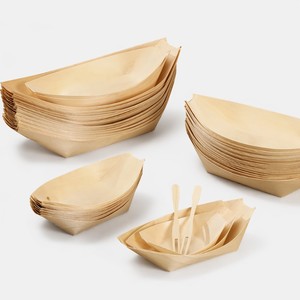 Bandejas Desechables de Madera de Pino Ecológicas para <span class=keywords><strong>Sushi</strong></span>, Tapas, Aperitivos y Comida para Llevar, Biodegradables, para Catering - Product Image 2