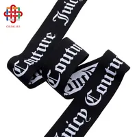Bande élastique en polyester imprimé personnalisé, sous-vêtements en nylon doux avec logo