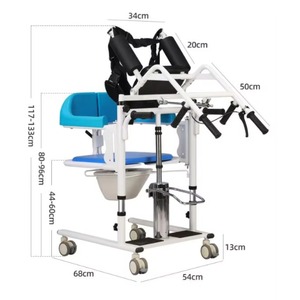 Mobility Aids Equipment Multifunctional Mover Patient Transfer Lift Bedside Commode Chair for Disabled Elderly Bedridden Patient - Product Image 4