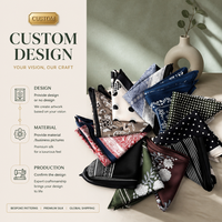 Écharpe carrée en satin de polyester imprimée avec logo personnalisé pour accessoires, bandana de tête pour femme, foulard multifonction de luxe et tendance