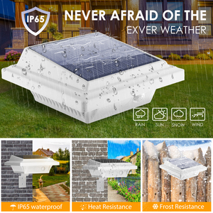 UniqueFire New Decorative Outdoor Waterproof IP65 40 LEDs Wall Fence Pathway <strong>Gutter</strong> 3.7V Square <strong>Solar</strong> Garden <strong>Light</strong> - Product Image 6