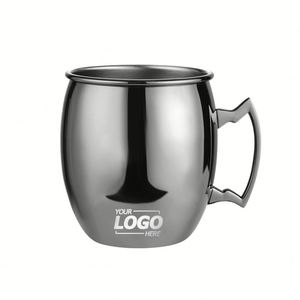 Mug à cocktail Moscow Mule en acier inoxydable 304 plaqué cuivre martelé, personnalisé pour cadeau promotionnel - Product Image 1