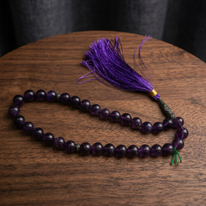 พลอยอเมทิสต์10มม. tasbih จาก33 BDS สำหรับจิตวิญญาณความสงบสุขและคุณภาพหินธรรมชาติ tasbih - Product Image 3