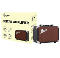 Kustom Pengeras Suara Profesional Smiger Gitar Akustik Amp 30 Watt Amplifier Gitar Isi Ulang Portabel dengan Input Mic
