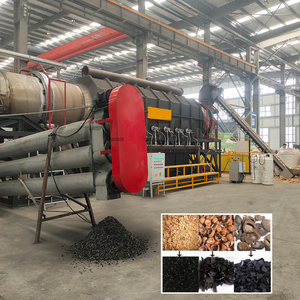 Machine de production de charbon de biomasse, four de carbonisation rotatif pour sciure de bois, coques de riz et coques de noix de coco - Product Image 1