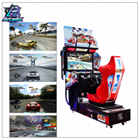 Simulateur de course automobile à monnayeur, machine de jeu d'arcade, simulateur de conduite avec écran LCD pour parc d'attractions, vente en gros