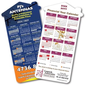 Custom Printed Magnetic Calendar Fridge Magnets Die-Cut DL House Shape Wholesale for Promotional Ads & Business Gifts