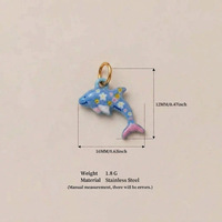 Nouveauté 2026 – Breloques et pendentifs personnalisables en acier inoxydable plaqué or 18 carats PVD, motifs animaux, donuts, coquillages et chats, pour la fabrication de bijoux