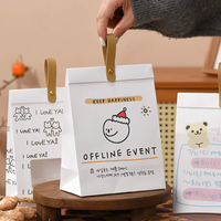 Sachets Doypack en Carton Recyclable Écologique Imprimés par Gravure, Résistants à l'Humidité, pour Biscuits, Snacks, Toffee et Pâtisseries, Motif Flocon de Neige