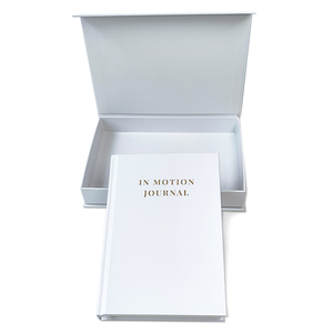 Juego de Cuadernos de Tapa Dura de Lujo, Diario Blanco Minimalista con Estampado Dorado, Diario de Tapa Dura Premium Personalizado con Caja de Regalo - Product Image 1