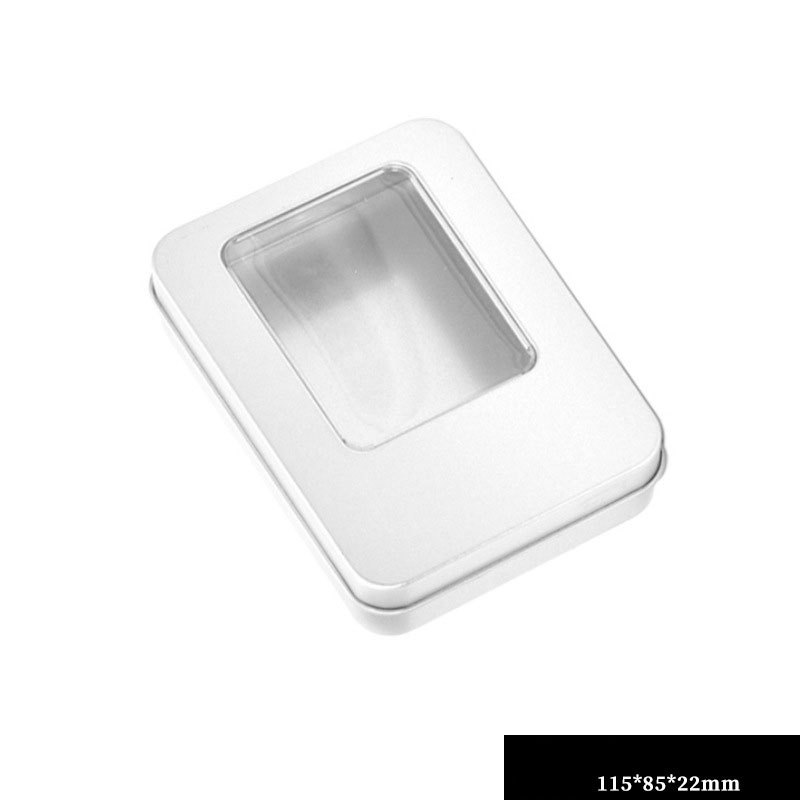 Argent 115x85x22mm avec demi-fenêtre (200 pièces/carton)