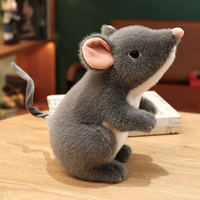 Souris en peluche super moelleuse de 27 cm, simulation d'animal, peluche douce