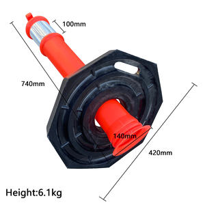 交通プラスチック警告フレキシブルデリニエーターポストパーキングサインフレキシブルガイドPEポスト、ラバーブラックベース - Product Image 5