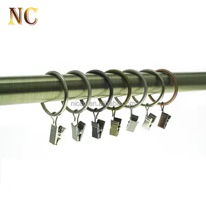 Wholesales wrought iron metal small curtain eyelet ring clip accessories