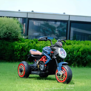 Electric Motorcycle For Kids 3-6 Years Old With 3 Wheels And Red Rims Blue Body Design Safe Ride For Boys And Girls - Product Image 4