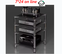 GOB-059 Hi-Fi Amfi Rafı Ses Sistemi Standı Hoparlör Rafı AV Ekipman Dolabı Darbeye Dayanıklı İzoleli Raf (Amfi ve CD Çalar için)