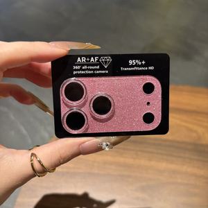 Protector de Lente de Cámara de Cristal Transparente con Purpurina de Lujo para <span class=keywords><strong>iPhone</strong></span> 17 Air 16 15 Pro Max 16 Plus - Product Image 2
