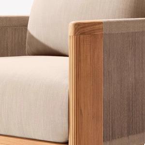 Canapé de jardin une place, structure en alliage d'aluminium, résistant aux UV, rotin PE, mobilier d'extérieur durable - Product Image 5