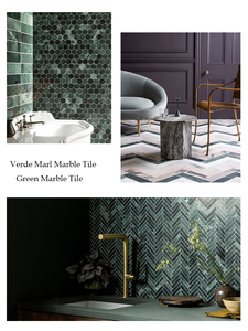 Carrelage de marbre haut de gamme Verde <span class=keywords><strong>Alpi</strong></span> vert foncé coupé à la taille décoratif pour revêtement de sol mural escaliers maison hôtel Design moderne - Product Image 6