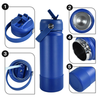 Bouteilles de sport en acier inoxydable à double paroi isolées sous vide avec revêtement poudré, logo personnalisé, 1L, 18oz, 32oz, pour la salle de sport et le cyclisme