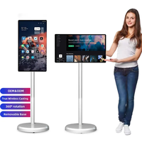Offre Smart Android 24 Pouces Interactive LCD Portable Écran Tactile Autonome Mobile Sans Fil sur Roues