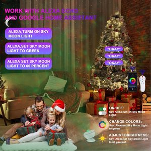 Lámpara de Luna Bolong Ske-xt-y01, Luz de Media Luna para Cine en Casa y Dormitorio, Lámpara de Luna con Wifi Tuya, Proyector Láser de 10w con Efecto de Cielo Estrellado - Product Image 5