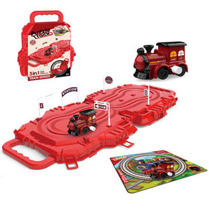 Luckytoys divertidos juguetes tragamonedas creativos 17 piezas 3 en 1 Wind up Train Series Puzzle Track Toy Set Floor Puzzle Play Mat - Product Image 1