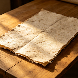Rough Deckle Edge Unbleached Paper Ideal For Vintage Decor Gift Wrapping And Handmade Packaging - Product Image 1