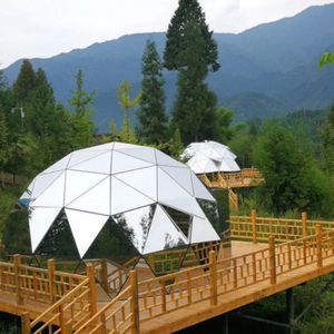 Tenda a Cupola Sfaccettata in Vetro Trasparente Impermeabile da Esterno per Glamping, Casa Igloo, Fiere ed Uso Resort - Product Image 6